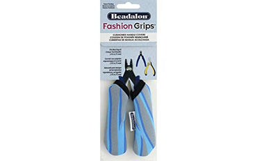 Beadalon Fashion Grips Werkzeug-Abdeckungen, blaues Tiger-Muster, passend fÃÂür die meisten Ergo- und Crimpwerkzeug-Griffe