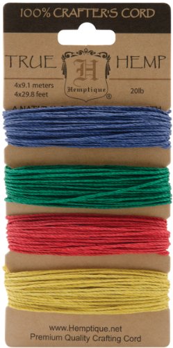 Hemptique Kordel Karten (Hanf)ÃÂ ÃÂÃÂ 9.1ÃÂ m x 4ÃÂ Farben (Shades of Topaz)