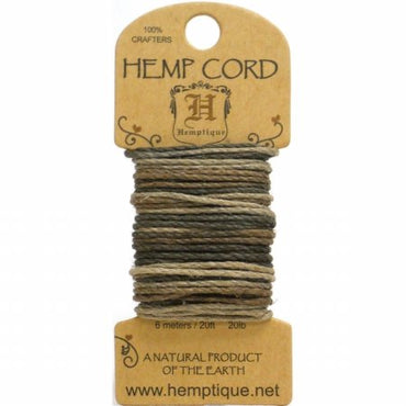 Hemptique vhmc20-ear Hanf Bunte Kordel 9,1ÃÂ kg 20/pkg-earthy
