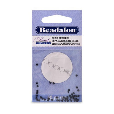 Artistic Wire Beadalon Perlenschutz, oval, 2 mm, Schwarz, 50 StÃÂück