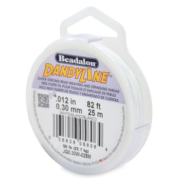 Beadalon DanyLine Perlenfaden, geflochten, 0,30 mm, 25 m, WeiÃÂÃÂ