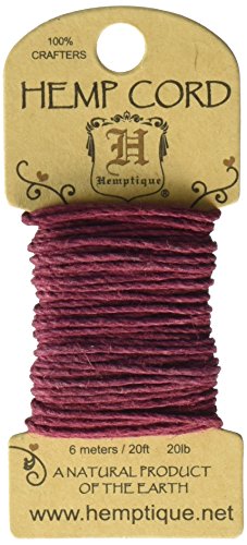 Hemptique (HEMP0) Hanf Cord 20à# 20àFüÃÂe/pkg-Burgundy