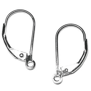 Ohrhaken 10 Stück geschlossen - Klappbrisur mit offener Öse in 925/Silber und vergoldet