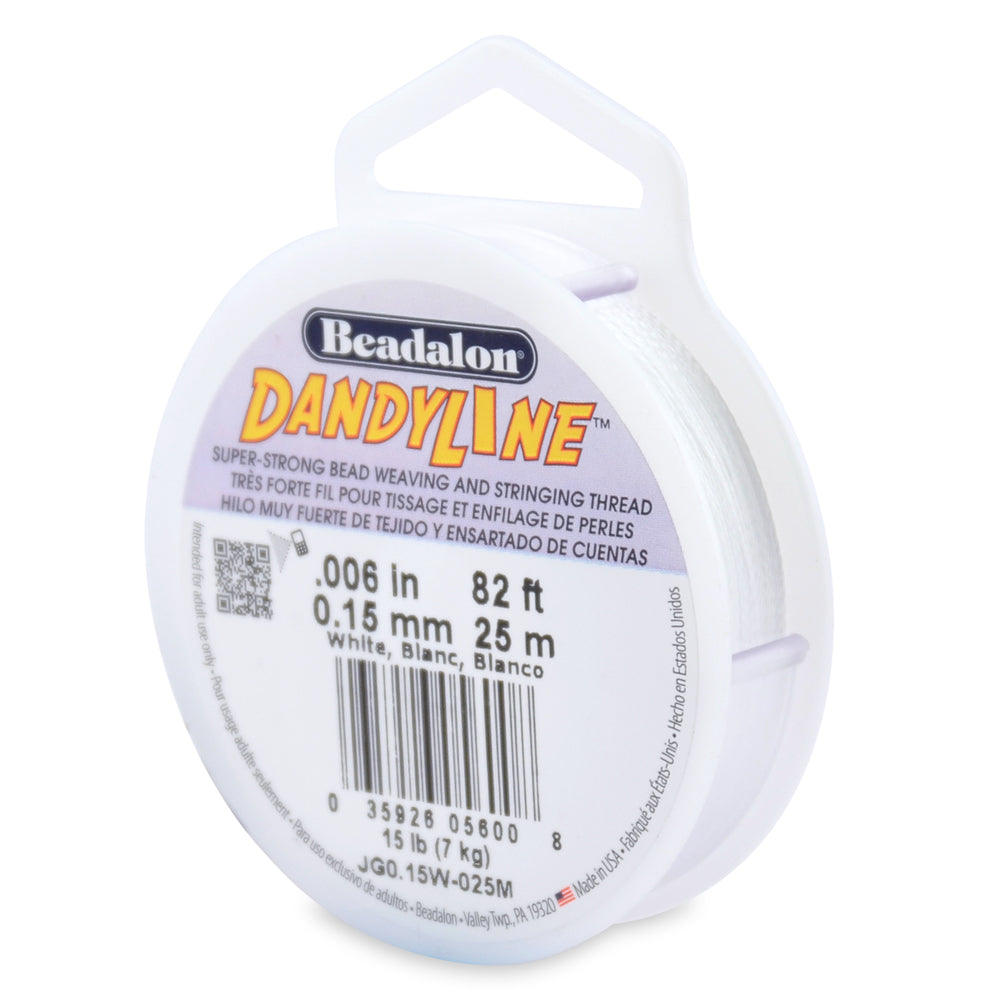 Beadalon DANDYLINE - Geflochtener synthetischer Faden (High Performance Perlseide) USA