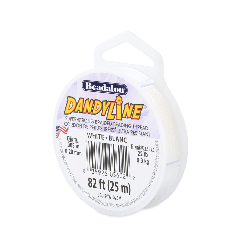 Beadalon DANDYLINE - Geflochtener synthetischer Faden (High Performance Perlseide) USA