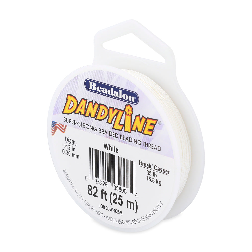 Beadalon DANDYLINE - Geflochtener synthetischer Faden (High Performance Perlseide) USA