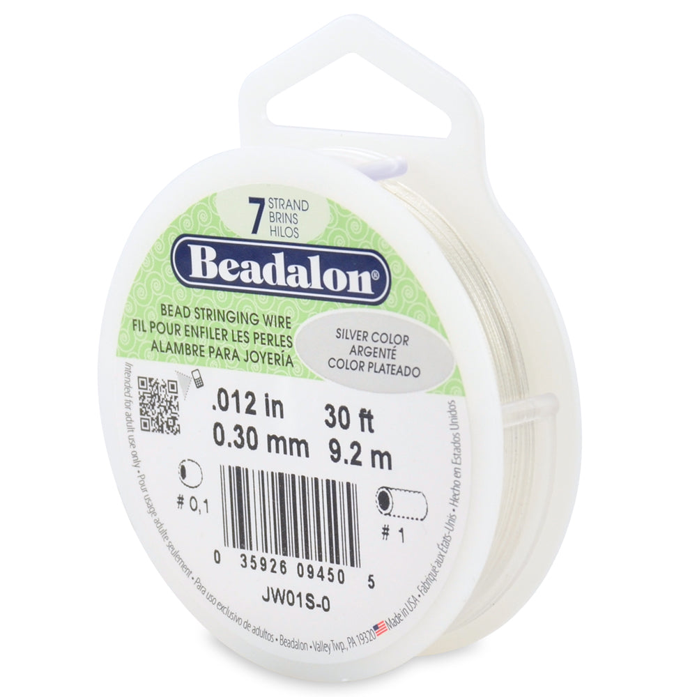 Beadalon Schmuckdraht 7-Strang Metallic Gold oder Silber 9,2m Rolle