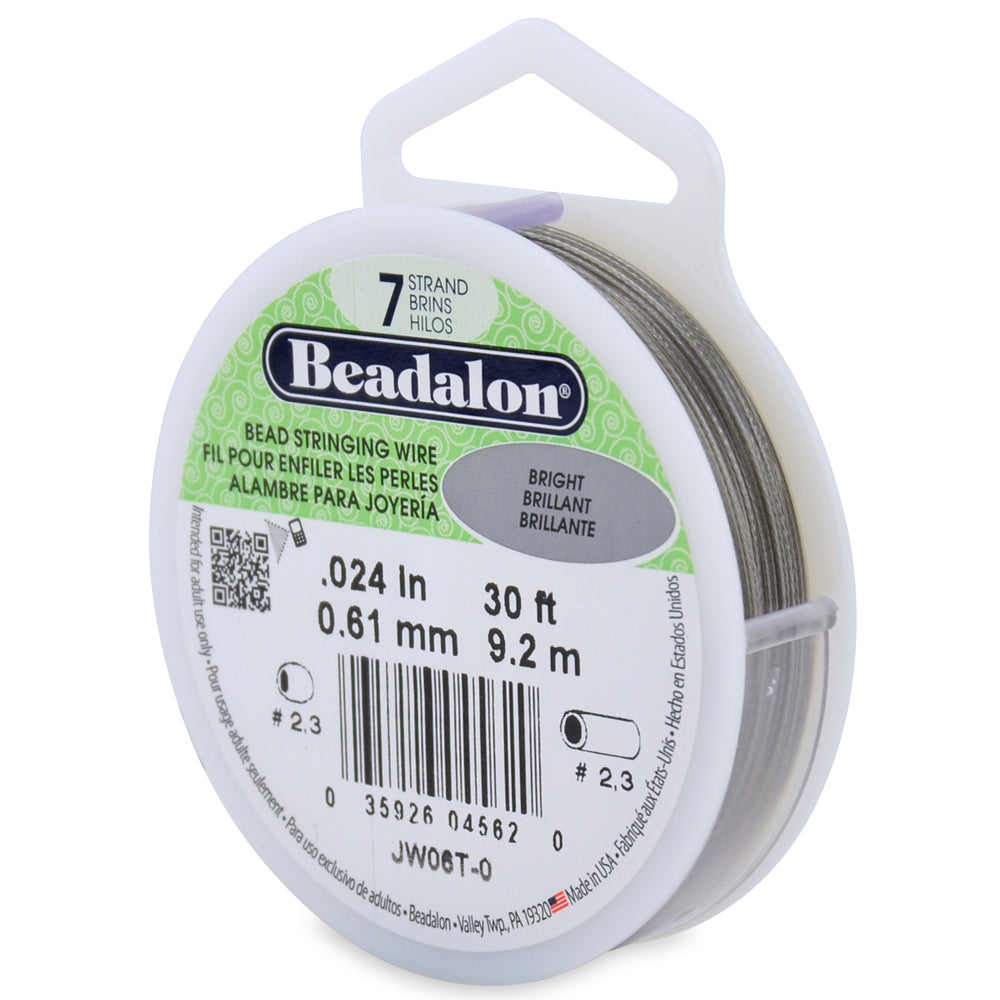 Beadalon 7-Strang Schmuckdraht Edelstahl in 6 Stärken