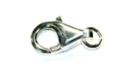 10 StÃÂück KarabinerschlieÃÂÃÂen 9 mm mit offenem Ring aus 925/Silber (Sterling Silber)