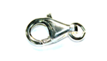 10 StÃÂück KarabinerschlieÃÂÃÂen 9 mm mit offenem Ring aus 925/Silber (Sterling Silber)