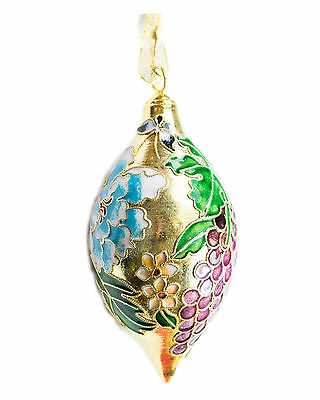 Tannenzapfen aus Cloisonné Emaille aufwendig hand dekoriert mit Gold