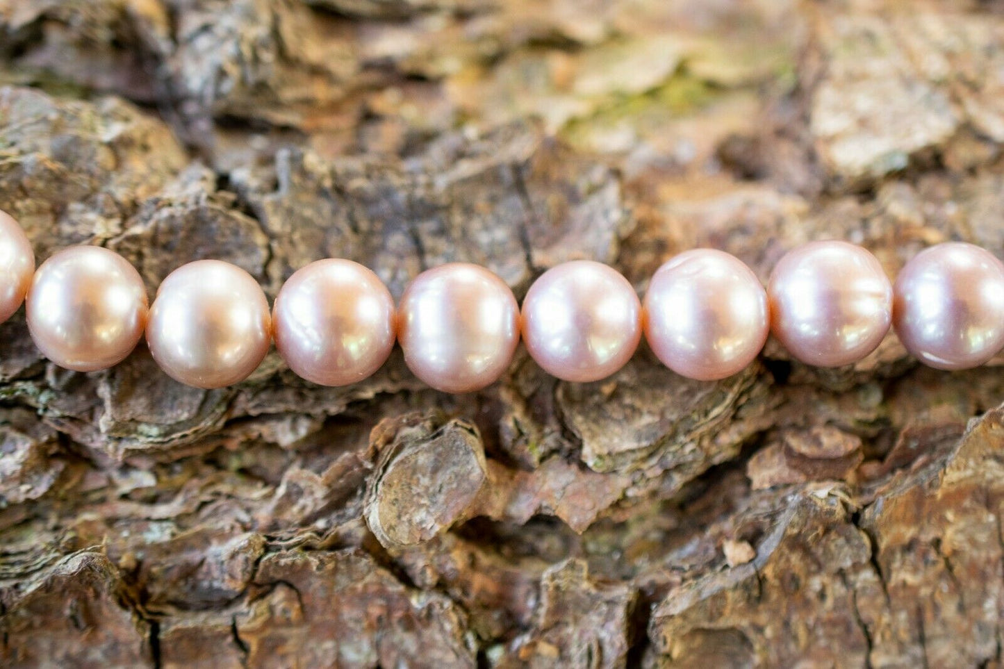 11 mm runde PURPLE ZUCHTPERLENKETTE NATUR Ø AA Qualität mit sehr hohem Lüster