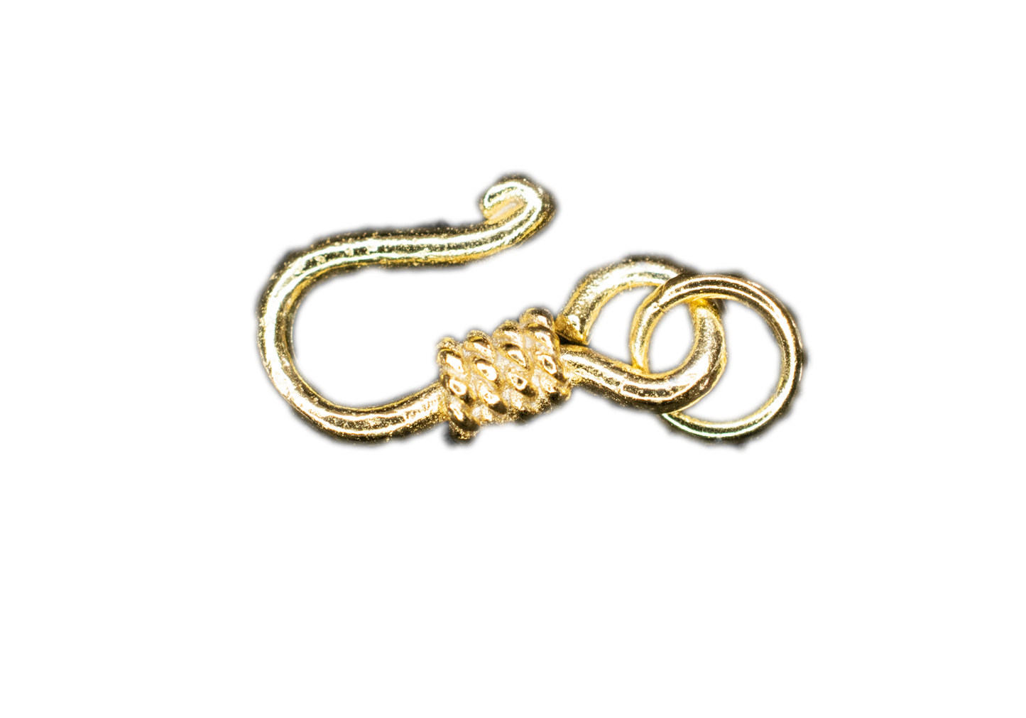 S-Haken mit Gegenring 20 mm aus 925/Silber und 925/Silber vergoldet