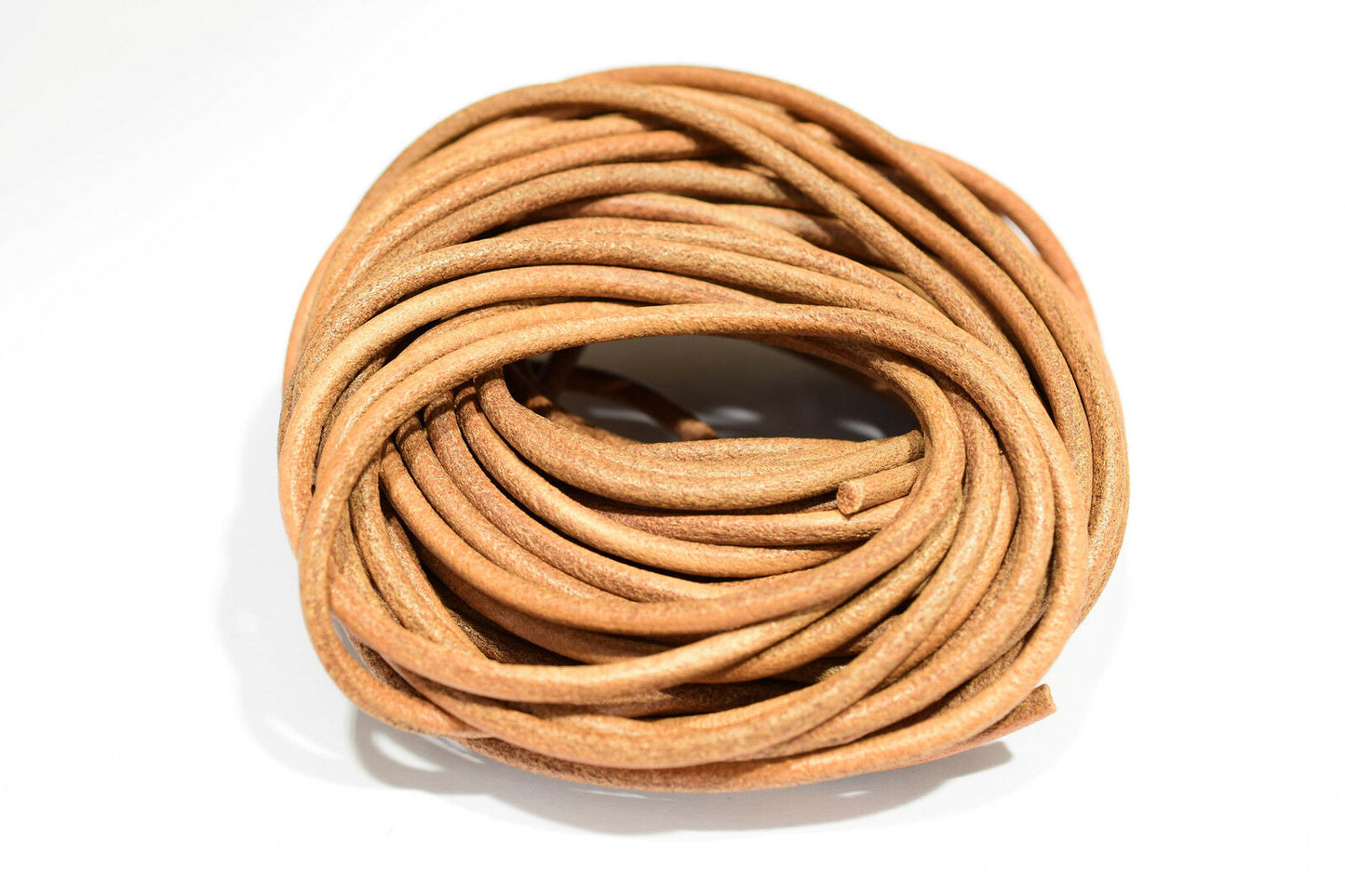 Naturlederbänder rund glatt / geflochten 2 + 3 mm verschiedene Farben 10 Meter