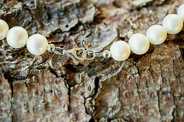 11 mm Weiße ZUCHTPERLENKETTE NATURFARBE AA Qualität mit sehr hohem Lüster!