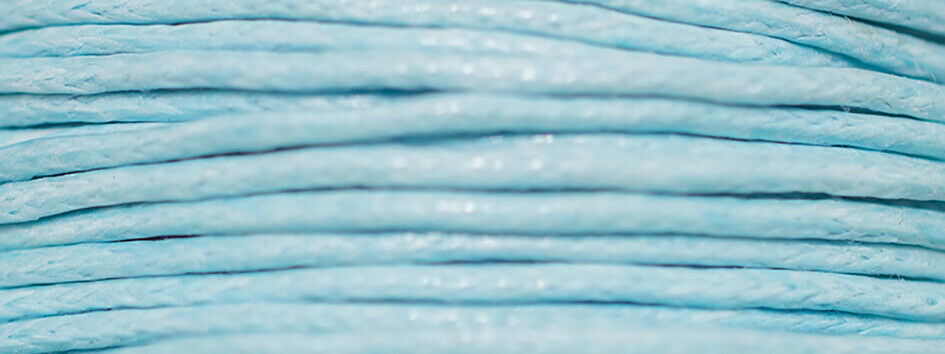 KIT Cotton Thread 10 m Gewachste Öko Baumwolle 1 mm 23 Farben (GP ab 0,10 €/m)