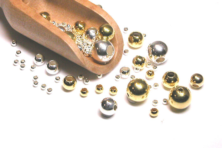Kugeln 925/ Sterling Silber in 2mm, 2,5mm, 3mm, 4mm, 5mm, 6mm + Vergoldet + Rosé
