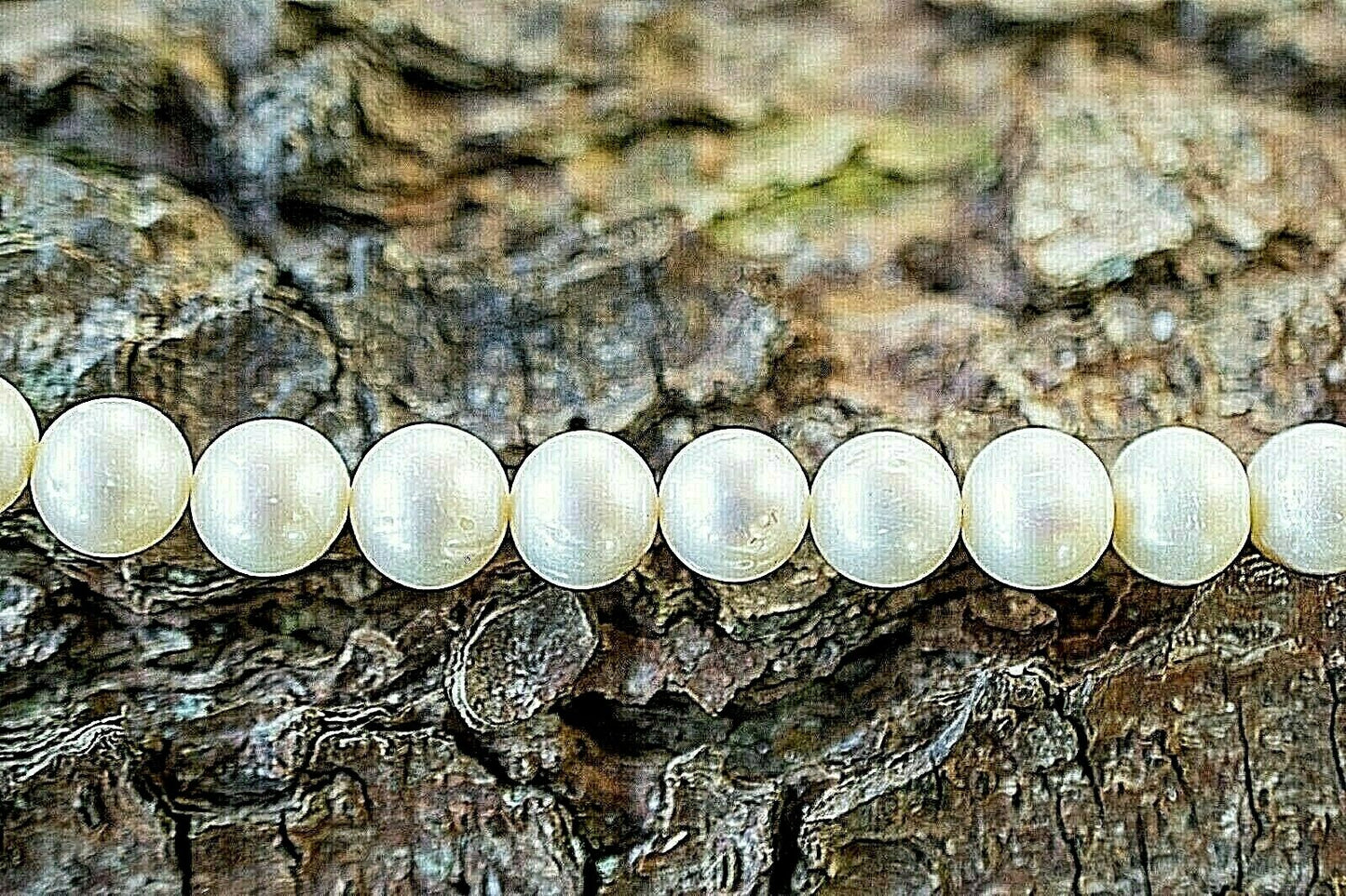 11 mm Weiße ZUCHTPERLENKETTE NATURFARBE AA Qualität mit sehr hohem Lüster!