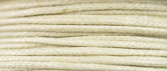 100 Rollen Gewachste Öko Baumwolle 1mm rund 23 Farben 100 x 10 Meter GP 0,08 €/m