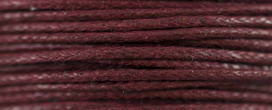 20 Rollen Gewachste Öko Baumwolle 1mm rund 23 Farben 20 x 10 Meter GP 0,10 €/m!