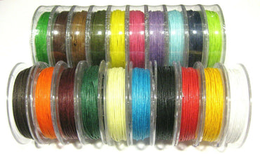KIT Cotton Thread 10 m Gewachste Öko Baumwolle 1 mm 23 Farben (GP ab 0,10 €/m)