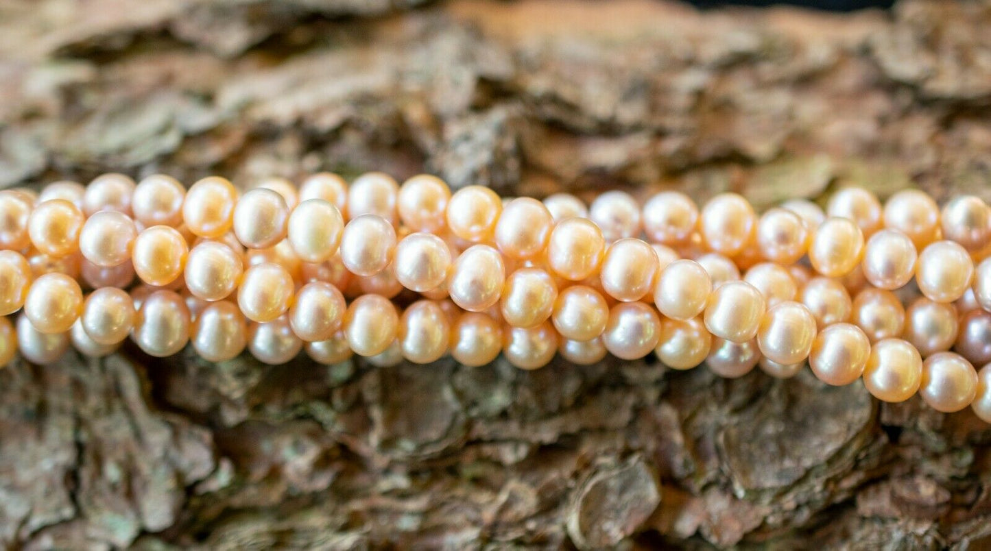 Ø 5,5 - 6 mm Multicolor Rund Zuchtperlen Naturfarben AA Qualität Wunderschön!!!