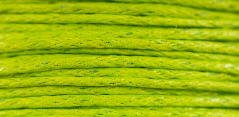 100 Rollen Gewachste Öko Baumwolle 1mm rund 23 Farben 100 x 10 Meter GP 0,08 €/m