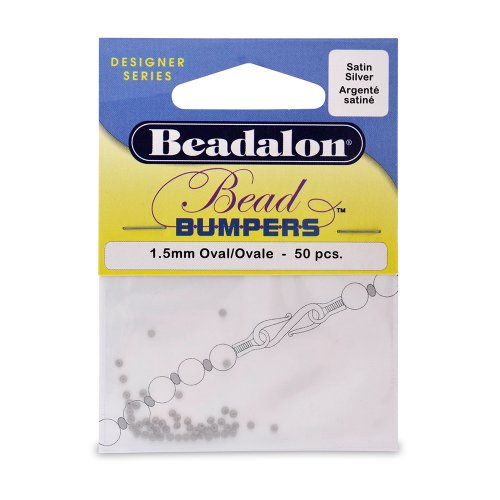 Beadalon 06638/00-030 Perlenumrandung, Satin, silberfarben, 50 StÃÂück