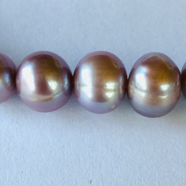 Zuchtperle Naturfarben Purple AA - Qualität