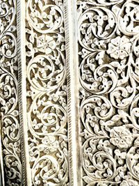 Wunderschönes Sterling-Silber Tablett 1486 g handgearbeitet in Repoussé-Technik