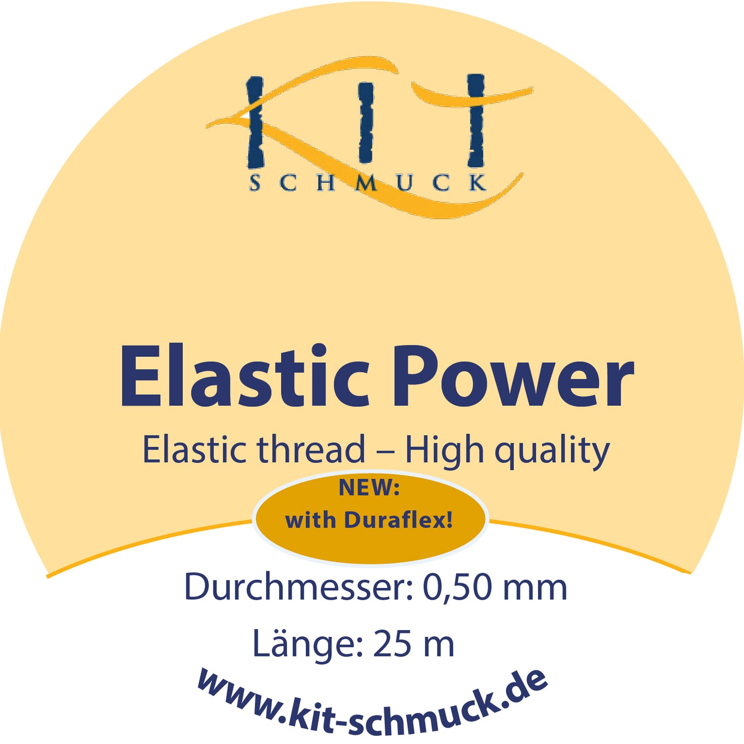 Elastic Power Hochwertiger Elastikfaden in 0,5 / 0,6 / 0,7 / 0,8 / 1,0 / 1,2 mm in 25 m oder 1000 m