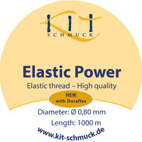 Elastic Power Hochwertiger Elastikfaden in 0,5 / 0,6 / 0,7 / 0,8 / 1,0 / 1,2 mm in 25 m oder 1000 m