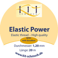 Elastic Power Hochwertiger Elastikfaden in 0,5 / 0,6 / 0,7 / 0,8 / 1,0 / 1,2 mm in 25 m oder 1000 m