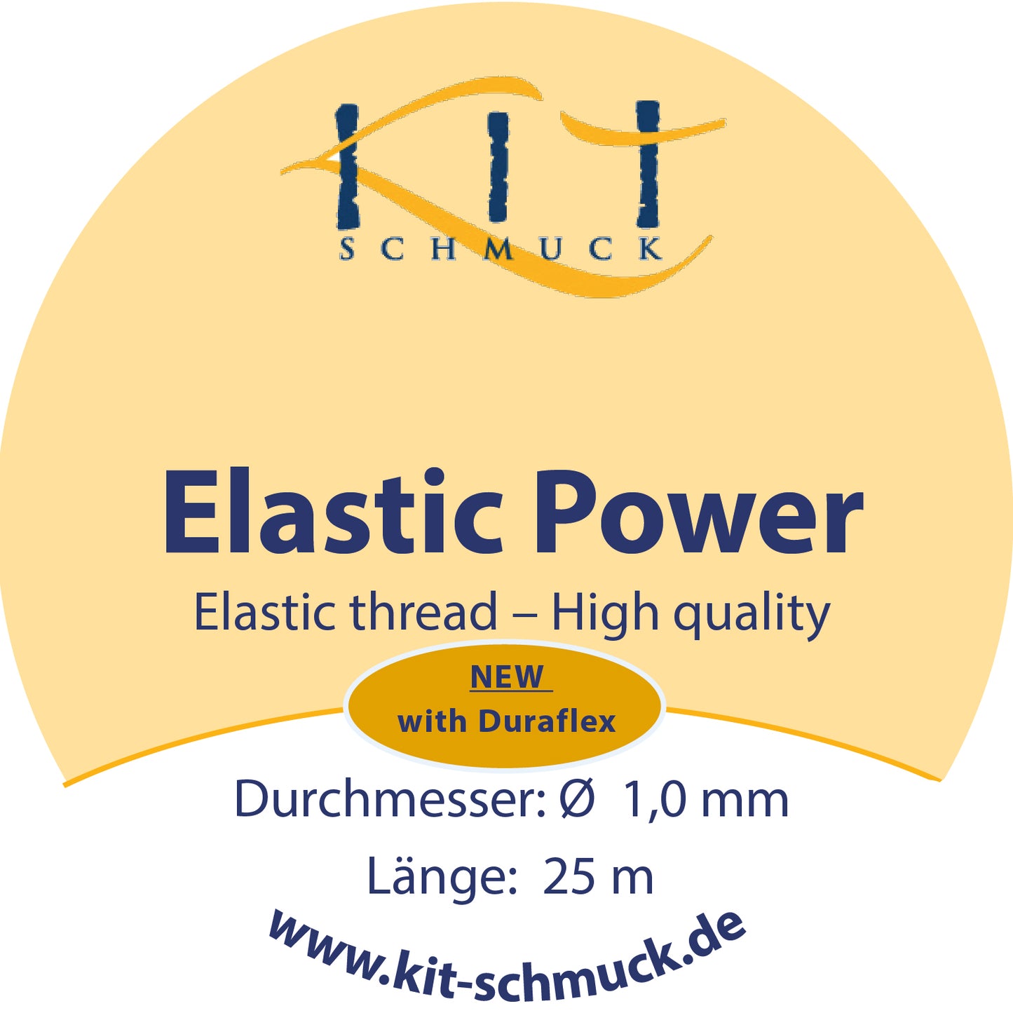 Elastic Power Hochwertiger Elastikfaden in 0,5 / 0,6 / 0,7 / 0,8 / 1,0 / 1,2 mm in 25 m oder 1000 m
