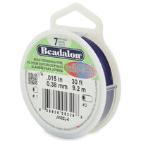 Beadalon 7-Strang Schmuckdraht in Schwarz Rot Grün Pink Blau Lila ⌀ 0,38 mm 9,2m Länge