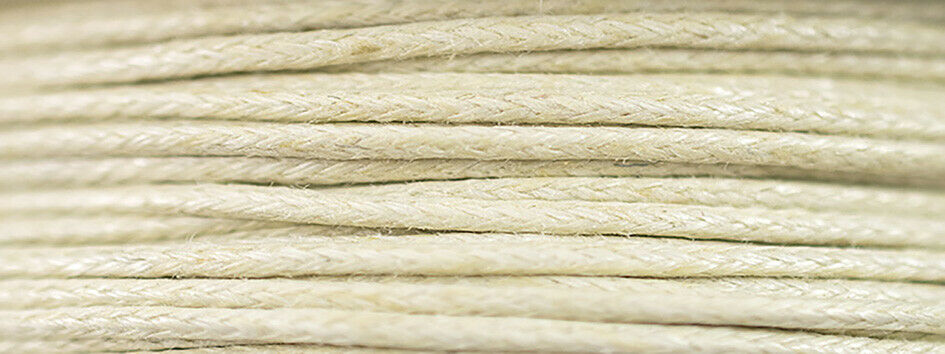 KIT Cotton Thread 100 m Gewachste Öko Baumwolle 1 mm 12 Farben (GP ab 0,10 €/m)