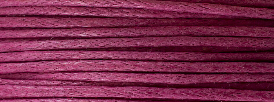 KIT Cotton Thread 100 m Gewachste Öko Baumwolle 1 mm 12 Farben (GP ab 0,10 €/m)