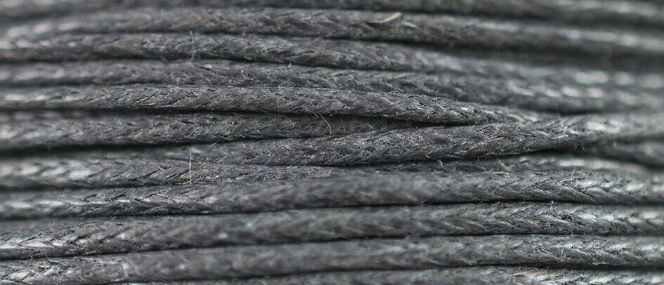 KIT Cotton Thread 10 m Gewachste Öko Baumwolle 1 mm 23 Farben (GP ab 0,10 €/m)
