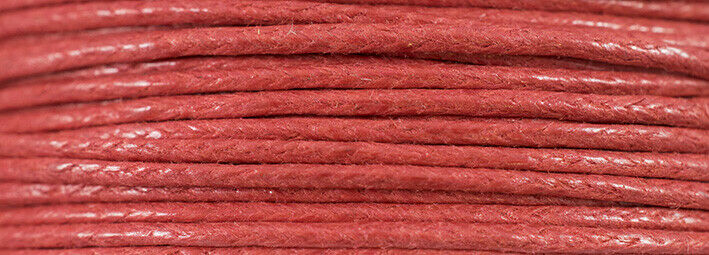 KIT Cotton Thread 10 m Gewachste Öko Baumwolle 1 mm 23 Farben (GP ab 0,10 €/m)