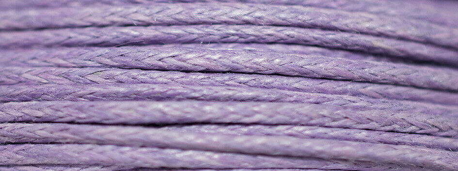 KIT Cotton Thread 100 m Gewachste Öko Baumwolle 1 mm 12 Farben (GP ab 0,10 €/m)