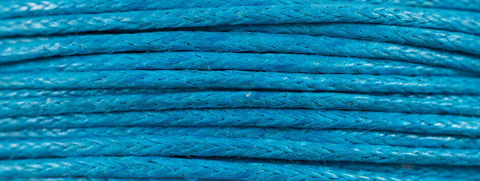 KIT Cotton Thread 10 m Gewachste Öko Baumwolle 1 mm 23 Farben (GP ab 0,10 €/m)
