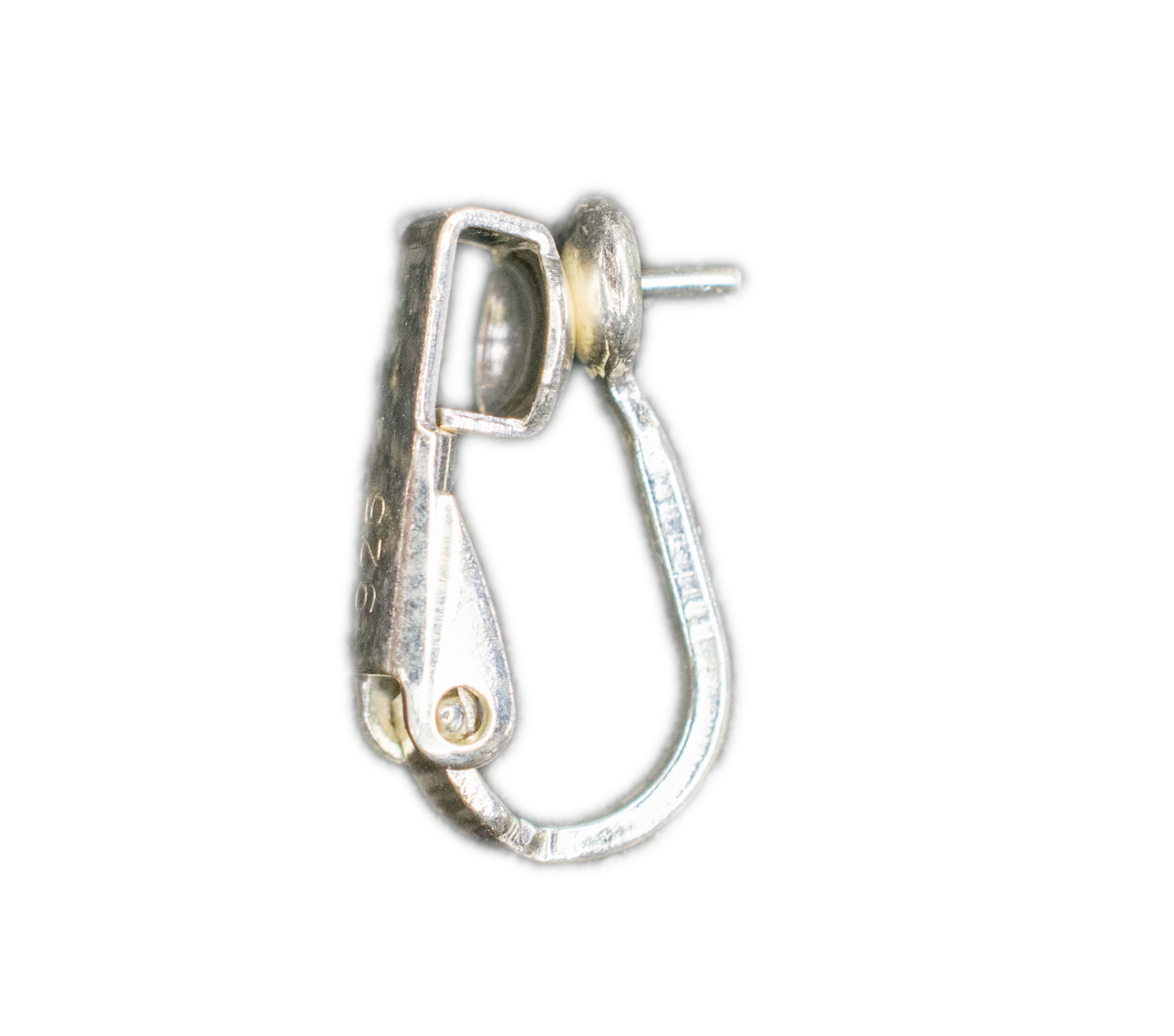Stabiler Clip mit Perlschale nach vorne aus 925/Sterling Silber als Paar