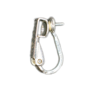 Stabiler Clip mit Perlschale nach vorne aus 925/Sterling Silber als Paar