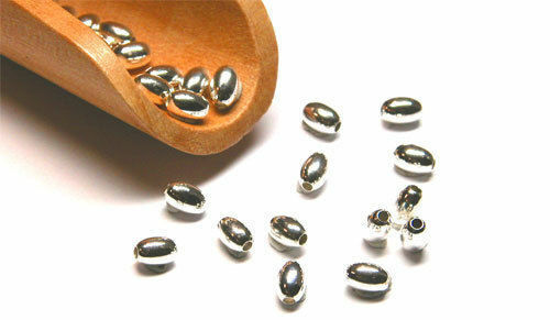 Oliven Zwischenteile aus 925/Silber, vergoldet & Rosé vergoldet Ø3mm Länge 4,5mm