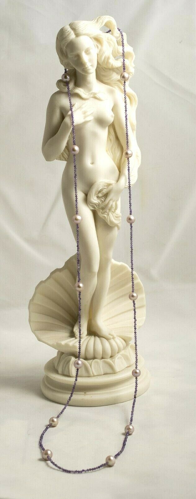 AMETHYST CHAMPAGNE Traumhafte Amethyste facettiert mit Zuchtperlen 114 cm Länge!