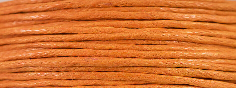 KIT Cotton Thread 100 m Gewachste Öko Baumwolle 1 mm 12 Farben (GP ab 0,10 €/m)