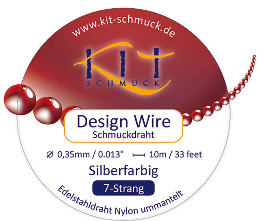 KIT Design Wire ® 7-Strang Edelstahl 100 Meter mit Nylon (Grundpreis 0,08 €/m)