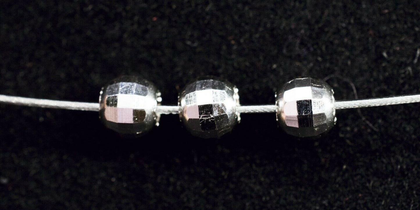 Disko Kugeln in 4 mm 925/ Sterling Silber Top Qualität Italien