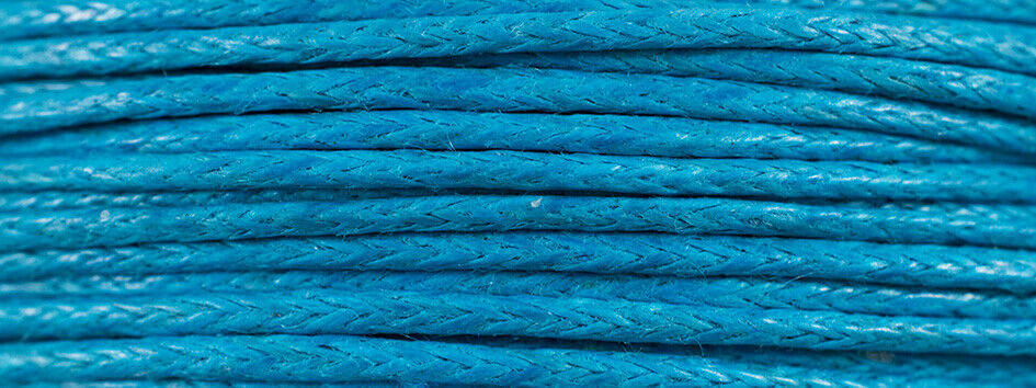 KIT Cotton Thread 10 m Gewachste Öko Baumwolle 1 mm 23 Farben (GP ab 0,10 €/m)