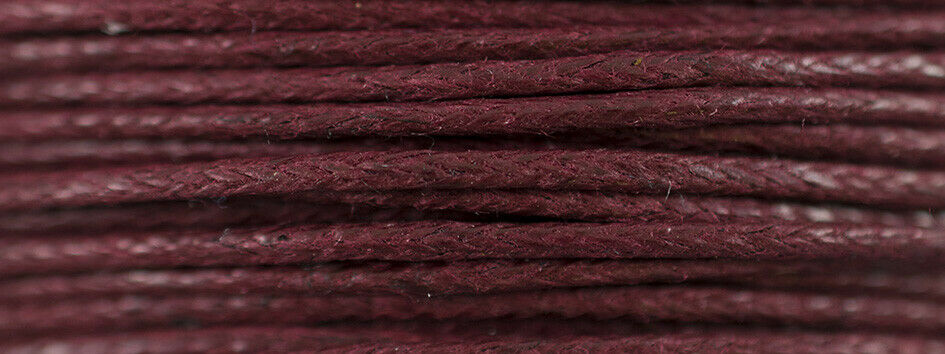 KIT Cotton Thread 100 m Gewachste Öko Baumwolle 1 mm 12 Farben (GP ab 0,10 €/m)